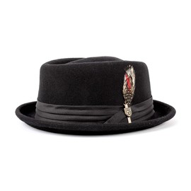 Brixton unisex-adult Stout Pork Pie Fedora Hat Stout Pork Pie Fedora Hat Fedora - black -