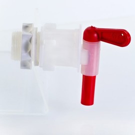 Outlet – Water Tap Red For drilling 26 mm with Washer and Nut for Retrofitting Drain Plastic Bucket Making- Young's 3 Home Brewery