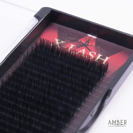 Amber Lash X-Lash, Mink Lash for Eyelash Extension Thickness 0.20mm (10mm, D)