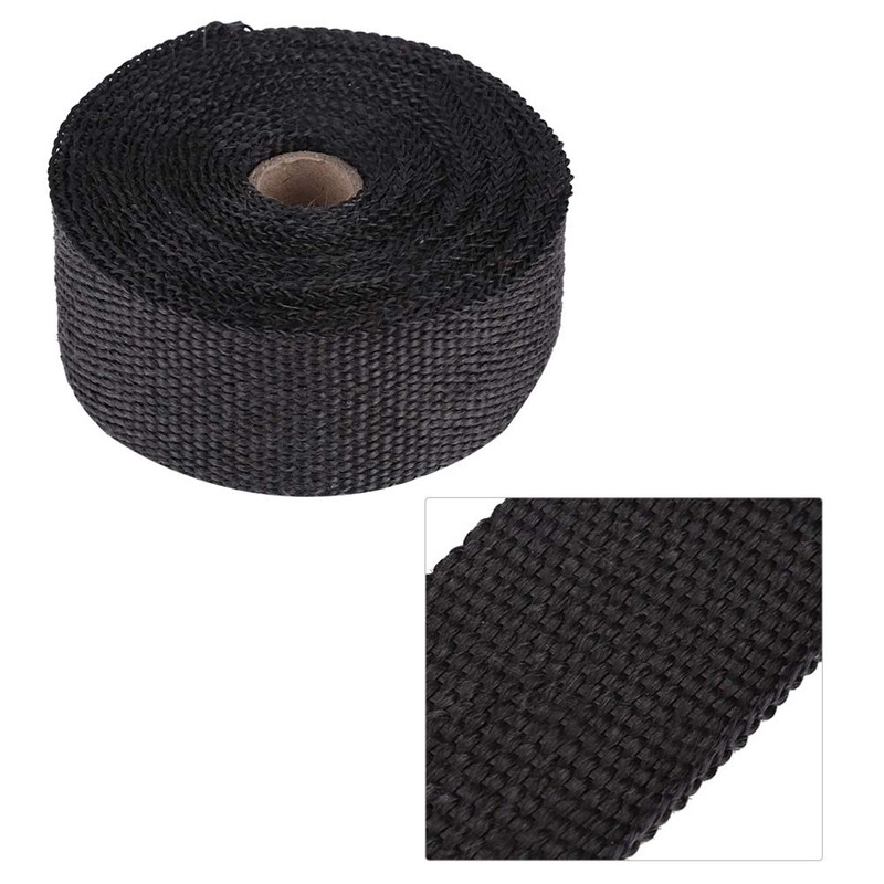 Exhaust Pipe Wrap, 16 ft Black High Heat Insulation Exhaust