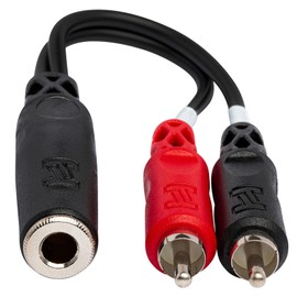 Hosa YPR-257 1/4" TRSF to Dual RCA Stereo Breakout Cable