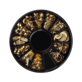 NEONAIL Nageldekorationen 3D Nail Art Karussell 06 - Nail Charms - Nägel Selber Machen - Nails - Nageldesign - Accessories - Nailart - Nail Art Zubehör - Nagel Deko - Nagelschmuck - Gold