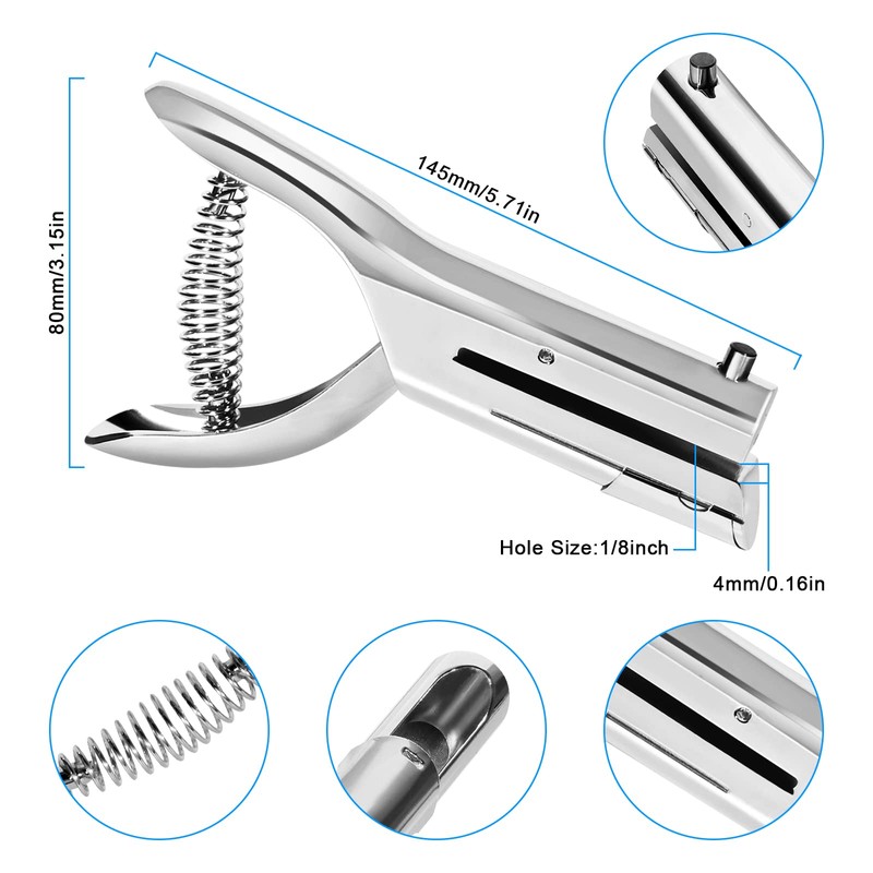 3 mm Silver Single Hole Punch Metal Hole Punch Paper