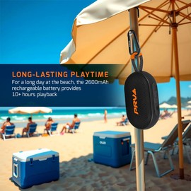 PRV AUDIO Portable Bluetooth Speaker PS15 Clip - 15W Wireless Mini Outdoor Travel Speaker with Clip, IPX7 Waterproof, 10-Hour Battery Life, Bluetooth 5.3, TWS Pairing - Black