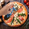 Motorcycle pizza cutter, stainless steel pizza cutter two wheels, novelty
