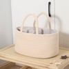Baby Nappy Caddy, Nappy Organiser, Nursery Bohemian cotton rope storage