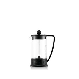 Bodum Bodum 12oz Brazil French Press Coffee Maker, High-Heat Borosilicate Glass, Black - Made in Portugal