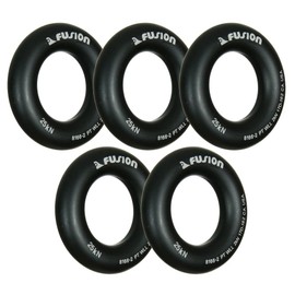 Fusion Climb Military Tactical Edition Perfect Tension Aluminum O-Ring Small 2" Matte Black 25kN 5-Pack,One Size