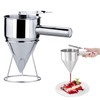 DEWIN Piston Funnel, Dough Dispenser Gravy Funnel Sauce Gun Dispenser