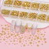 2160 Pcs Resin Half Round Pearls Kit,Mixed Sizes Flatback Gold
