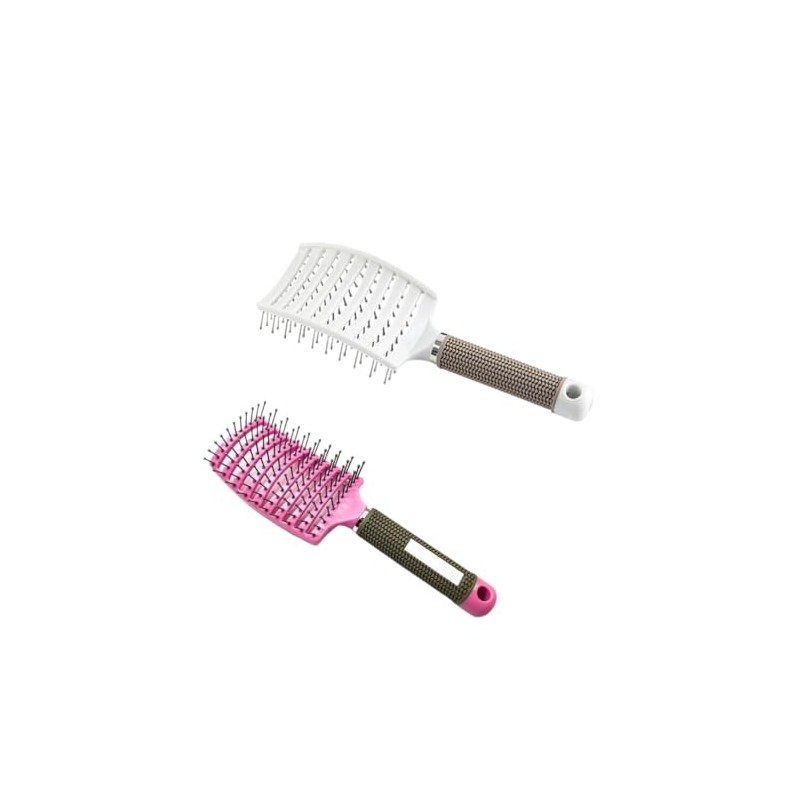 Cepillo Curvo con Ventilación, 2 Cepillos Desenredantes Antifrizz, Cepillo con