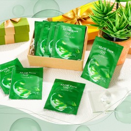 Siifert 60 Pcs Travel Size Aloe Vera Gel 98% Organic After Sun Moisturizer for Face, Body, Soothing Hydrating Lotion Bulk for Travel, Summer Vacation, Sunburn Relief, Skin Care Gifts