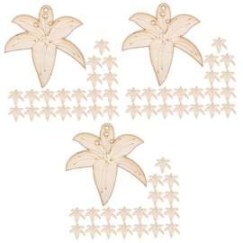 Operitacx 3 Sätze Handbemalte Holzspäne Für Dekorative Holzblumen Unbemalte Holzblumen Holz Bastelmaterial Diy Holzhandwerk Blumenchips Aus Holz Malen Ausschnitte 20 Stück * 3