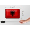 Tin Sign Albania Flag 18 x 12 cm Retro Flag