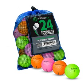 GolfBall Nut Used and Recycled for Titleist Mix Near Mint 4A Quality Colors 24 Golf Balls Mesh Bag Included