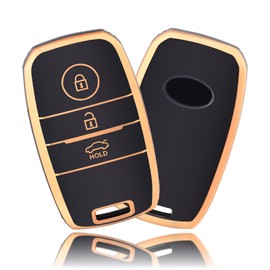 OFFCURVE Car Key Case - Key Fob Cover & Protector - 3 Buttons - Compatible with Kia Sorento, Sportage, Rio, Ceed, Picanto, Stinger, Carens, Optima, Soul, K2, KX3, I20, QL, GT