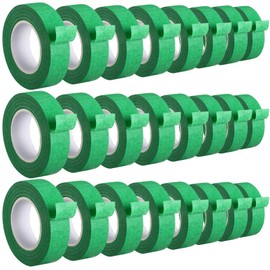 Gilprop 25 Rolls Green Painters Tape Green Masking Tape Bulk 0.7 Inch x 22 Yard (550 Total Yards) Adhesive Masking Scribing Painting Supplies for Walls Home DIY Artist Craft Arts