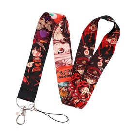 Pinstant Toilet Bound Hanako Kun Jibaku Shonen Manga Anime 17.7" Neck Lanyard Keychain Holder ID Badge Mobile Phone Pin Strap
