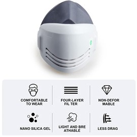 GOWEILE Dust Face Cover Dust Mask Respirator Reusable Respirator Mask Safe Industrial Mask with 12 Filters Suitable For Painting, Woodworking Decoration Paint Dust