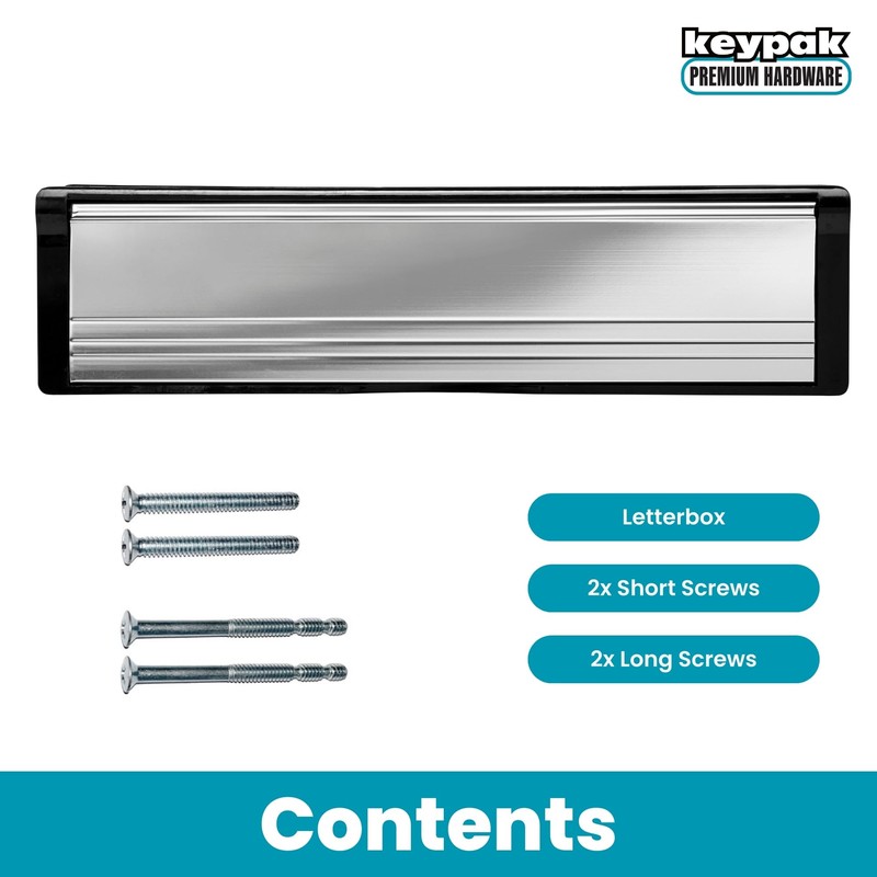 Keypak 10" (27cm) Door Letter Box - Adjustable Letterbox for