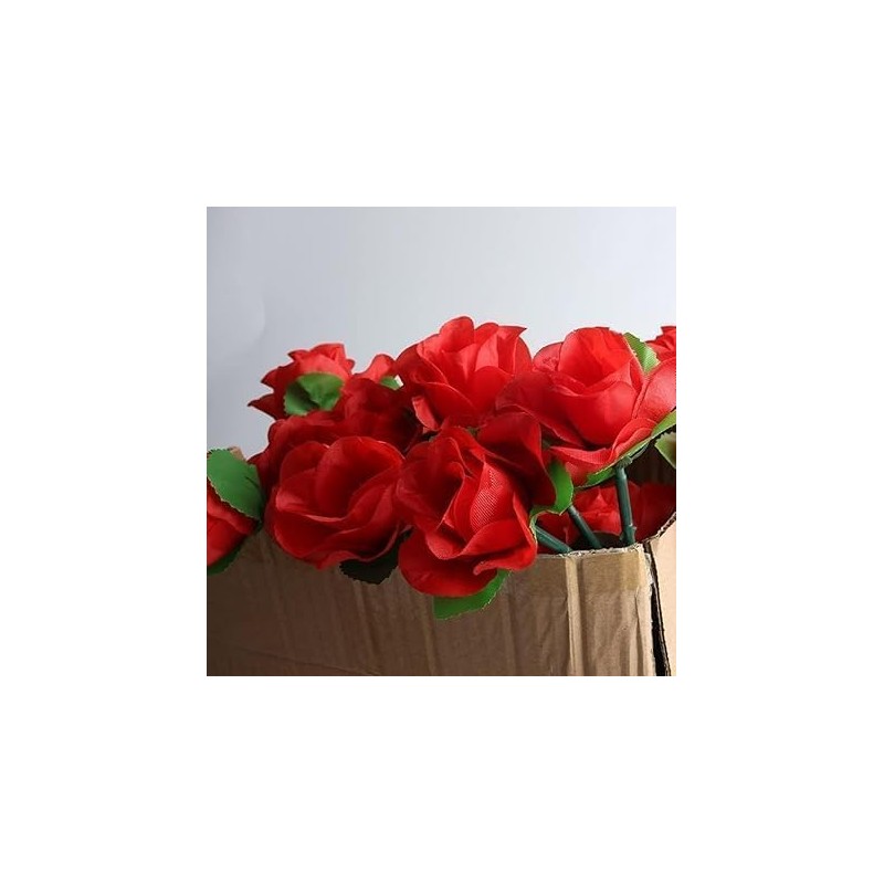 5 Pcs Red Folding Rose/Rose Appearing Magic Tricks Flower Appearing