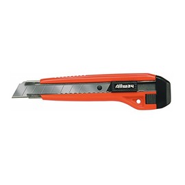 ALLWAY KS7 18mm Snap-Off Knife with Stainless Steel Track and 3 Blades