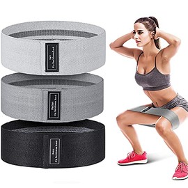 LETTURE Bandas de Resistencia Antideslizante con 3 Niveles, Set de 3 Banda Elastica Musculacion Fitness Bandas de Entrenamiento para Ejercicios de Glu