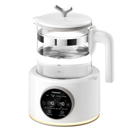 Baby Bottle Warmer, Baby Milk Warmer Glass Electric Kettle Boil, Formula Maker with Night Light, Accurate Temperature Control for Formula, Water Warmer instantly Low Noise Breastmilk,Boil Coffee,Tea