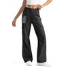 Moosehill Women's-Cargo-Hiking-Pants-High-Waisted Wide Leg Water Resistance Lightweight Stretch for Work