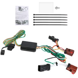JDMEXEV 4-Pin Trailer Wiring Harness for Trailer Light Connect Compatible with 2002-2007 Jeep Liberty Replacement for 55382