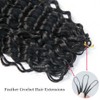 Ssawhair Curly Crochet Human Hair Knotless Pre-Separated Water Wave Human