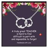 Teacher Gifts Teacher Necklace for Women Appreciation Gift from Student Interlocking Circle Necklace Silver Jewelry