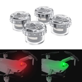 4Pcs Drone Strobe Lights, Anti Collision Light for Drone Night Flying, Universal Quick Flash LED Navigation Light Kit for DJI Neo, Mini 4 Pro, Avata 2, Mini 4k, Air 3S & All RC Drones Accessory