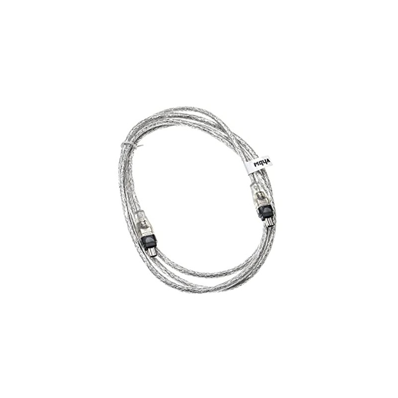 vhbw 2m FIREWIRE-CABLE DATA CABLE 4-4 pin in black