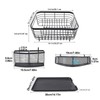 TQVAI Kitchen Dish Drainer Rack with Drying Board and Full-Mesh