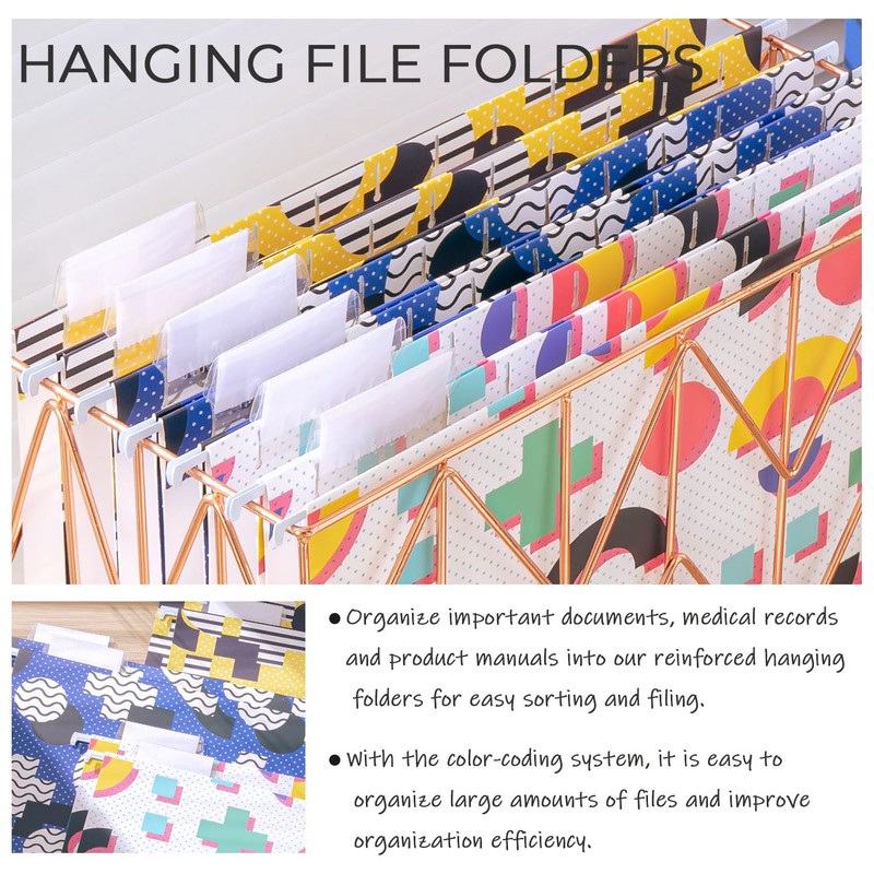 Beramon 6 Pack Hanging File Folder Letter Size Reinforced Hanging