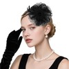 loacuony Fascinator Women's Feathers for Hats and Fascinators, black, Unit