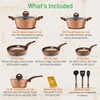 NutriChef 12-Piece Hard Anodized Nonstick Cookware Set - Induction Ready