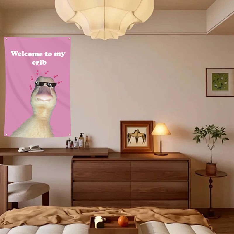 Welcome to My Crib Flag Hip Hop Sunglasses Dizzy Duck