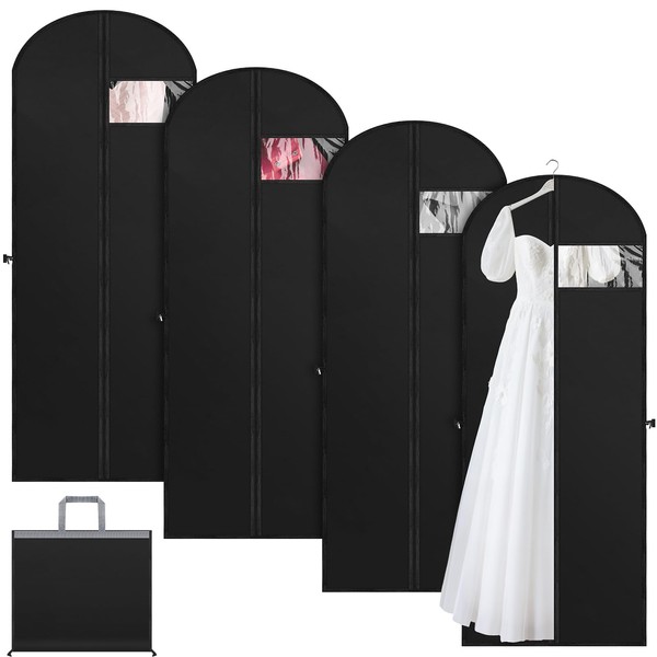 Aevcvok Pack of 4 Garment Bags Suit 180 x 60