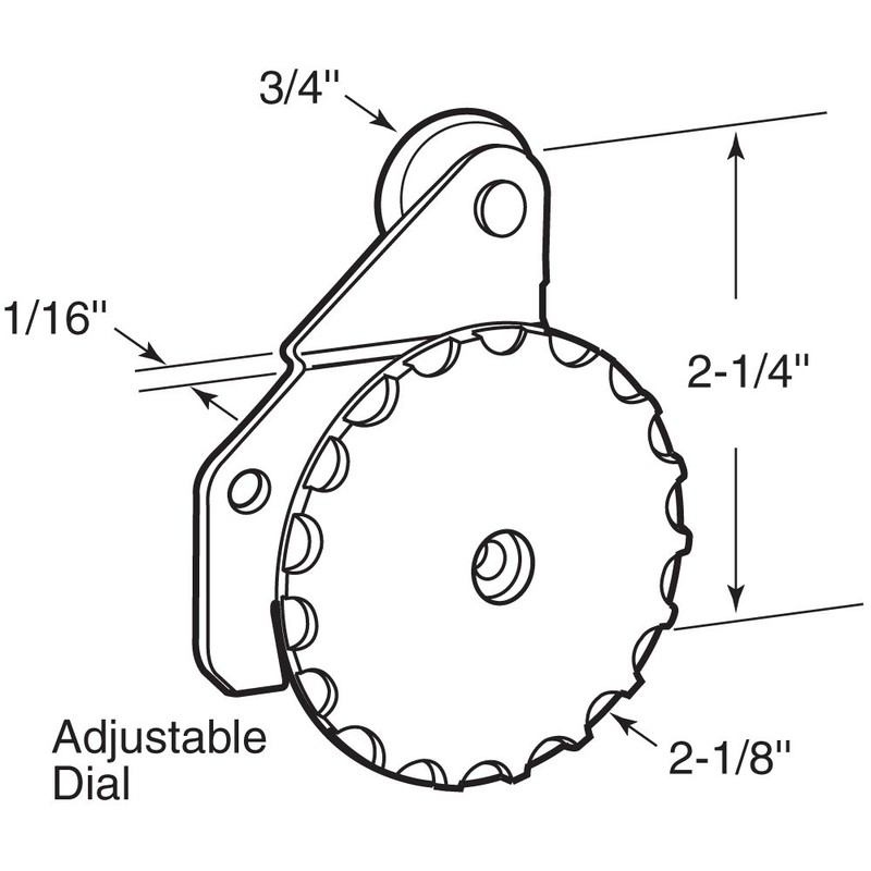 Prime-Line N 7175 1/8 In. Offset, 3/4 In. Nylon Dial