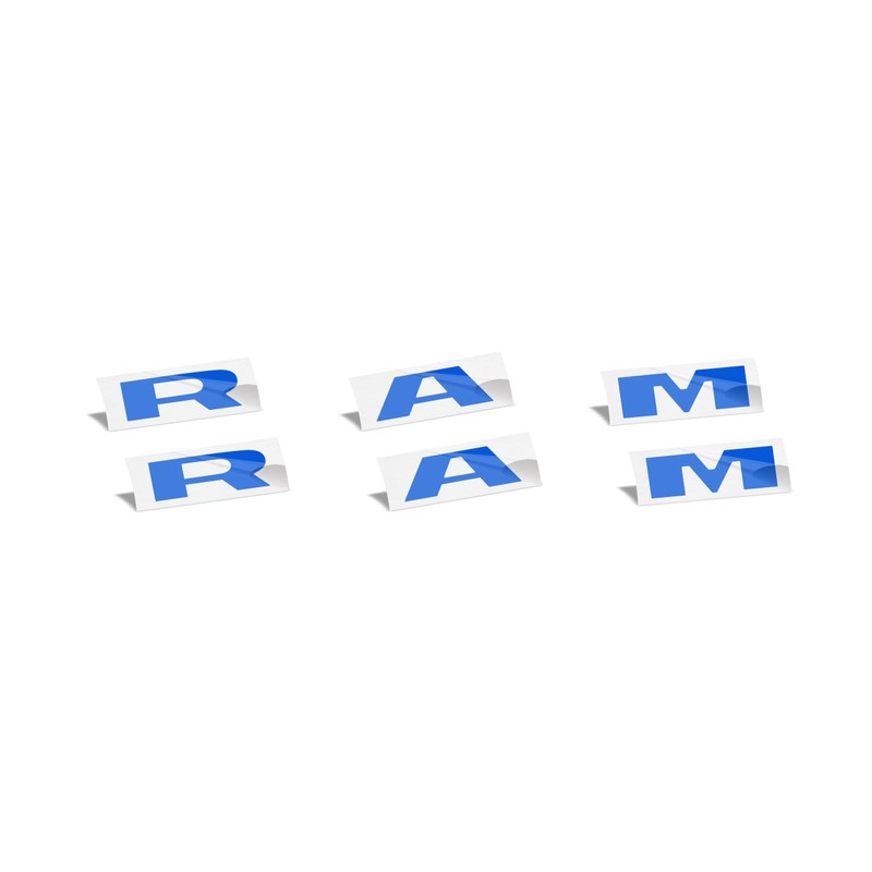 Reflective Concepts 2019-2025 RAM Door Emblem Overlay Decal Stickers -