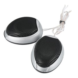ACROPIX Car Speaker Tweeter Car Auto Speaker High Frequency Stereo Tweeter Silver Tone Plastic 68x53x25mm 2pcs