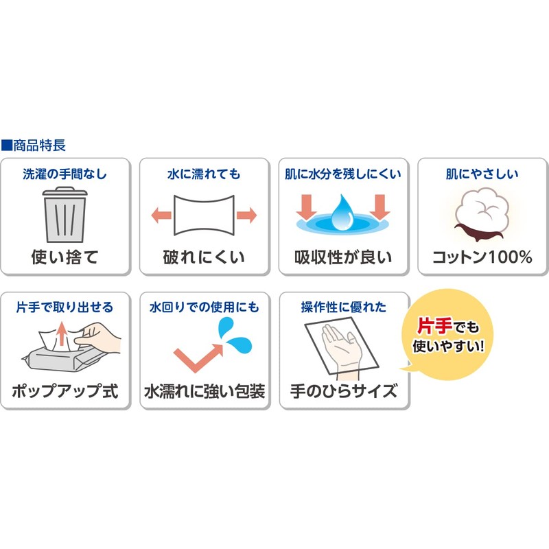 Plus Heart PH 72011 Body Wipes, Cotton Sheets, 120 Pieces,