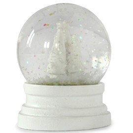vonHermine Mini Glitter Snow Globe Christmas Tree Diameter 4.5 cm 6 cm