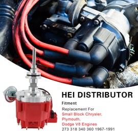 JDMSPEED New HEI Distributor Replacement For Chrysler Dodge Plymouth V8 Engines 318 340 360 65K