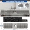 Silicone Sink Splash Guard 24-Inch, Non-Slip Faucet Splash Mat, Waterproof