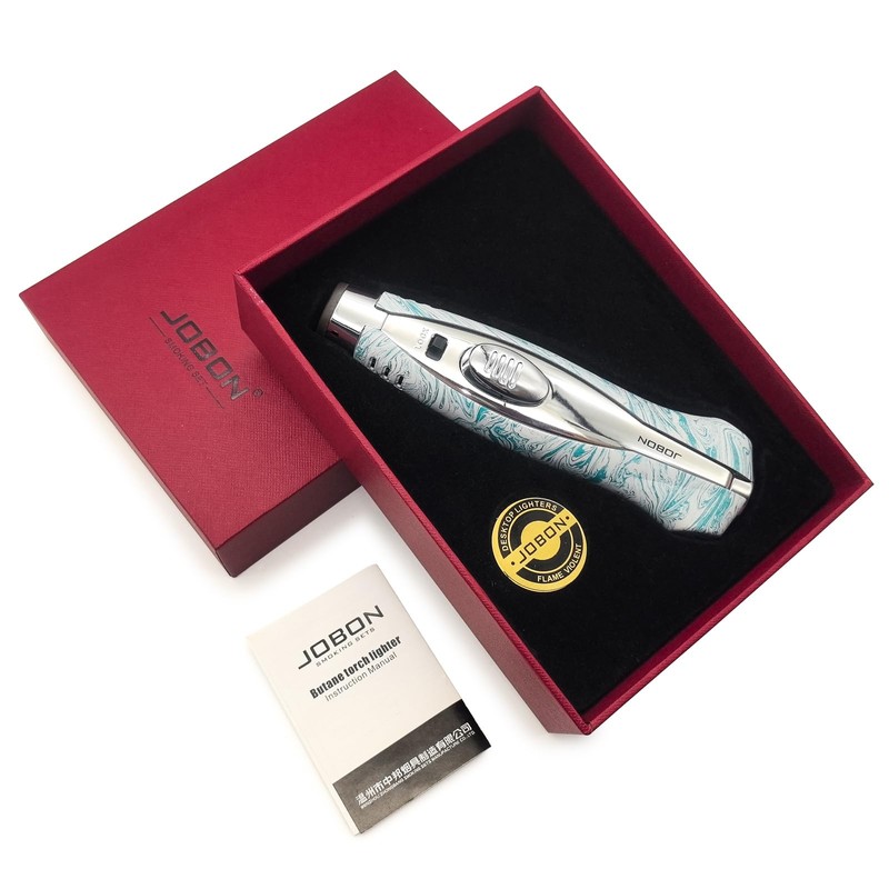 JOBON Torch Lighter, Blow Jet Blue Flame Lighter for Grilling,