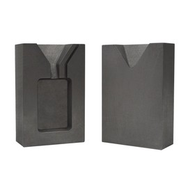 2 Troy Ounce Gold Rectangular Two Part Split Graphite Ingot Mold Precious Metal Casting Melting