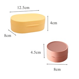 Travel Soap Dishes Pack of 4 Soap Box Travel Waterproof Soap Dish with Lid Soap Box Solid Shampoo Plastic Soap Box Small Storage Box Soap Container for Travel Gym Camping